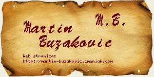 Martin Buzaković vizit kartica